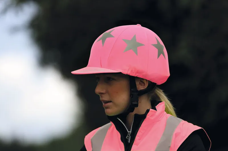 Shires Equi-Flector Hat Cover Bright Pink